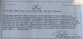 Cited logbook page
